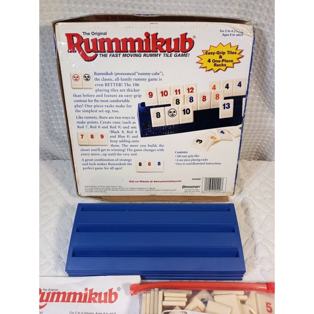The Original Rummikub Game by Pressman 1997 Edition 100% Complete Ages 8+ #0400D - Picture 2 of 4